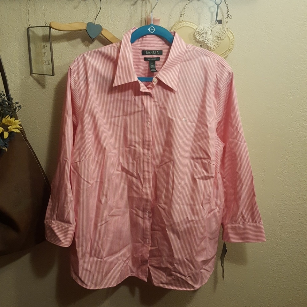 Button down striped blouse